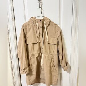Old Navy Women's Tan Hooded Raincoat